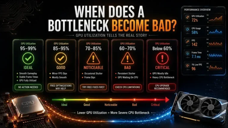 How much bottleneck is bad for CPU and GPU gaming performance .